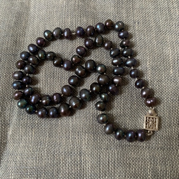 Pearl necklace with Sterling silver 925 clasp - Picture 2 of 3